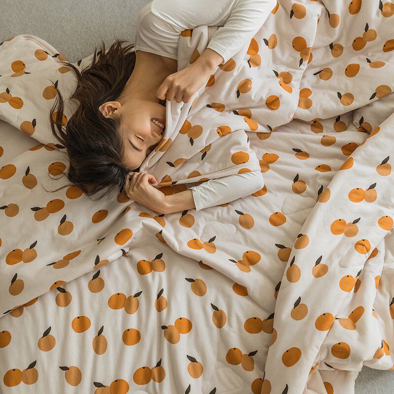 A类可机洗全棉针织棉夏凉被四件套 夏季裸睡纯棉天竺棉夏被空调被