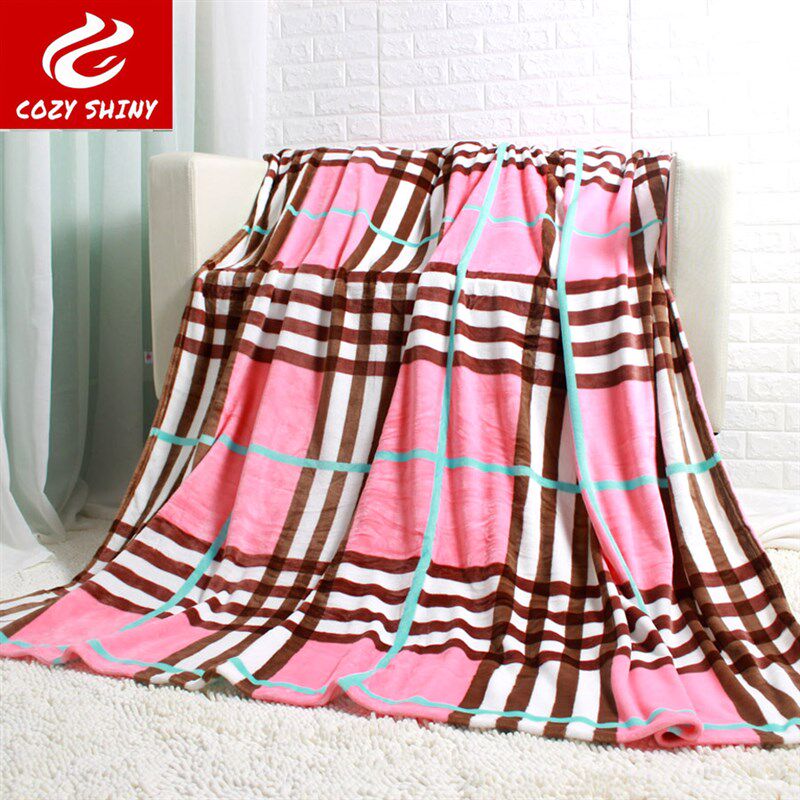 秋冬季双人法兰绒毛毯床单抗静电加厚加密珊瑚绒空调毯
