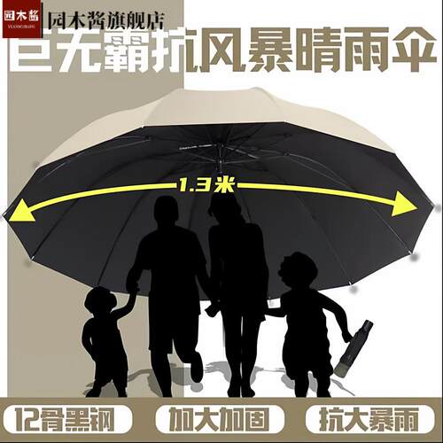 手动超大号12骨晴雨两用双人防晒