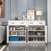 定制柜子欧式 飘窗柜阳台柜储物柜防晒收纳杂物柜置物柜矮柜地柜