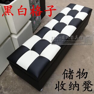 鞋 凳长沙发凳储物箱收纳柜床尾凳服装 试换鞋 店小皮凳子可定做 包邮