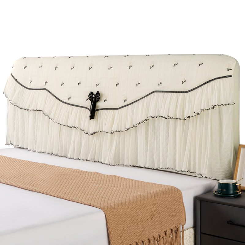 床头罩2023新款蕾丝欧式高档床头套通用万能全包保护套罩百搭简约,居家布艺,床头罩,淘宝优惠券,粉丝福利购,淘宝优惠卷