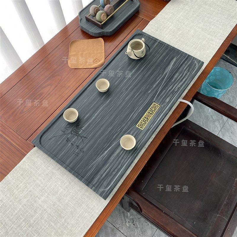 新品纯天然皇庭玉石茶盘竹影款石茶盘纯天然整板整块无拼接石茶盘,餐饮具,茶盘,淘宝优惠券,粉丝福利购,淘宝优惠卷