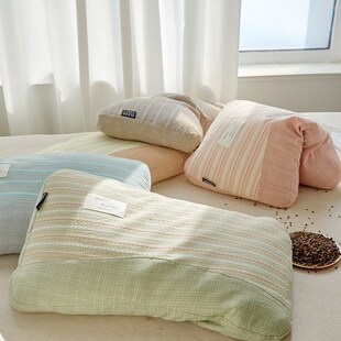 2025新款感受自然天然荞麦护颈枕芯全棉纯棉提花全荞麦枕头枕芯