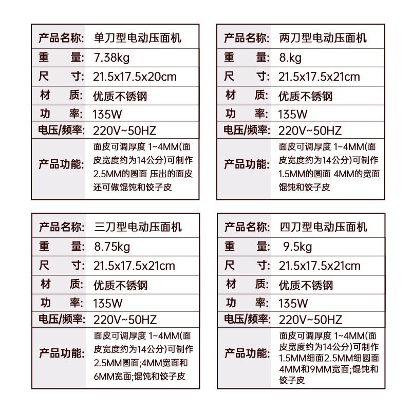 海鸥电动面条机家用全自动新款小型多功能揉面机不锈钢和面压面机