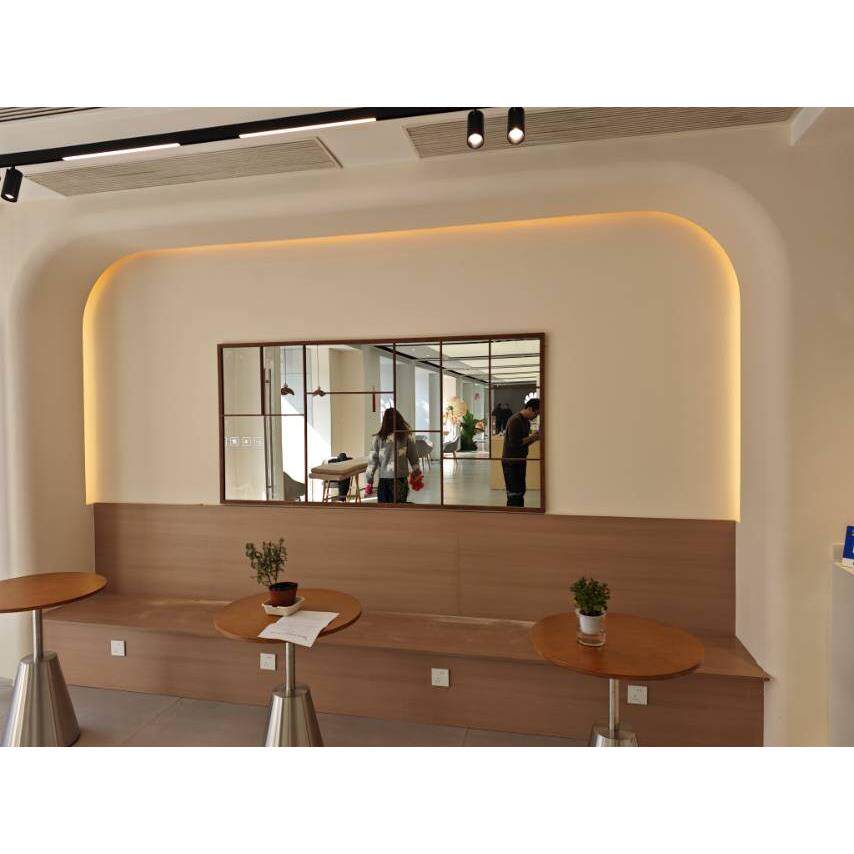 饭厅打卡镜子墙甜品奶茶店咖啡饭厅墙面装饰镜民宿挂画装饰假窗户