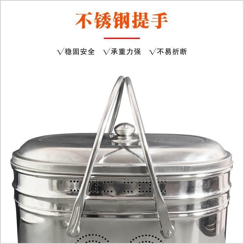 新款不锈钢手提篮菜篮水果篮加厚储物篮清明钢篮重阳蔬菜篮子大号