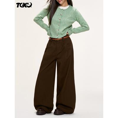 TGXQ美式直筒牛仔裤女202