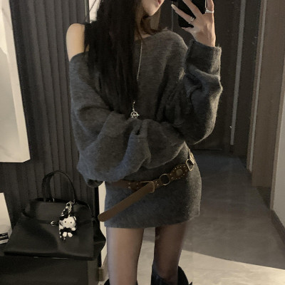 2025年开春新款斜肩毛衣