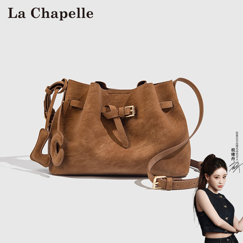 拉夏贝尔真皮手提包女包休闲款通用款单肩包复古斜挎包时尚流行包