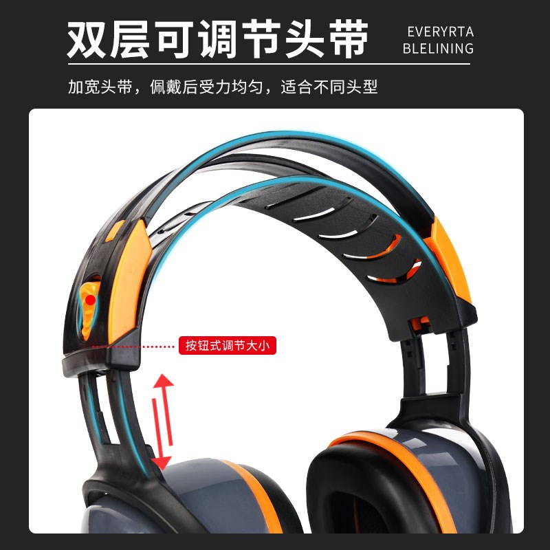 隔音降噪耳罩睡眠专用防打呼噜宿舍学习射击架子鼓睡觉防噪音耳塞