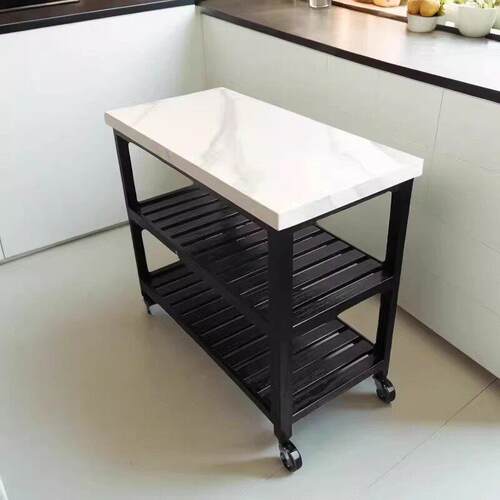 厨房中岛台一体可移动料理台操作台收纳柜开放式餐柜餐桌收纳柜