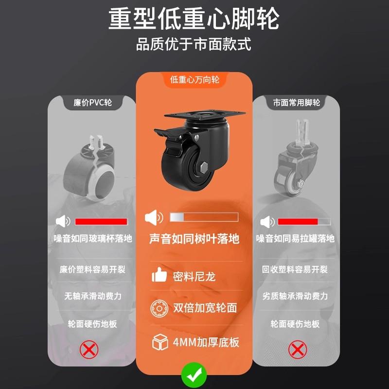 低重心万向轮重型顺滑耐磨脚轮机械设备专用工业推车轮超静音顺滑