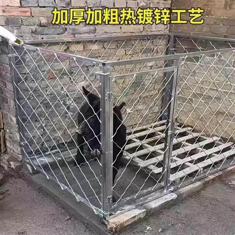 大型犬狗笼跑笼加粗加大活动马犬隔离镀锌拼接狗围舍养殖家用大栅