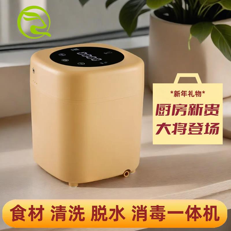 电动旋转智能家用厨房果蔬清洗机沙拉甩干杀菌净化器去迷你洗菜机