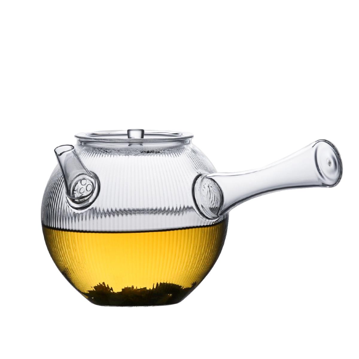 九土玻璃煮茶器耐高温泡茶壶大容量烧水壶侧把茶壶带过滤功夫茶具