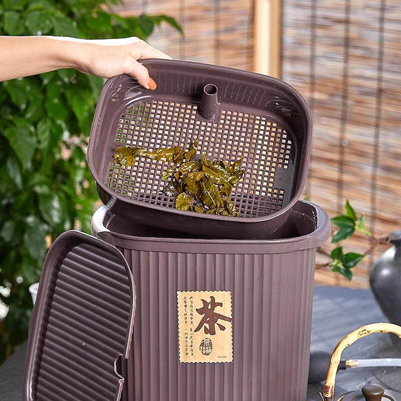 茶渣桶方形茶水桶废水桶大容量茶具茶几下水桶茶台垃圾桶家用