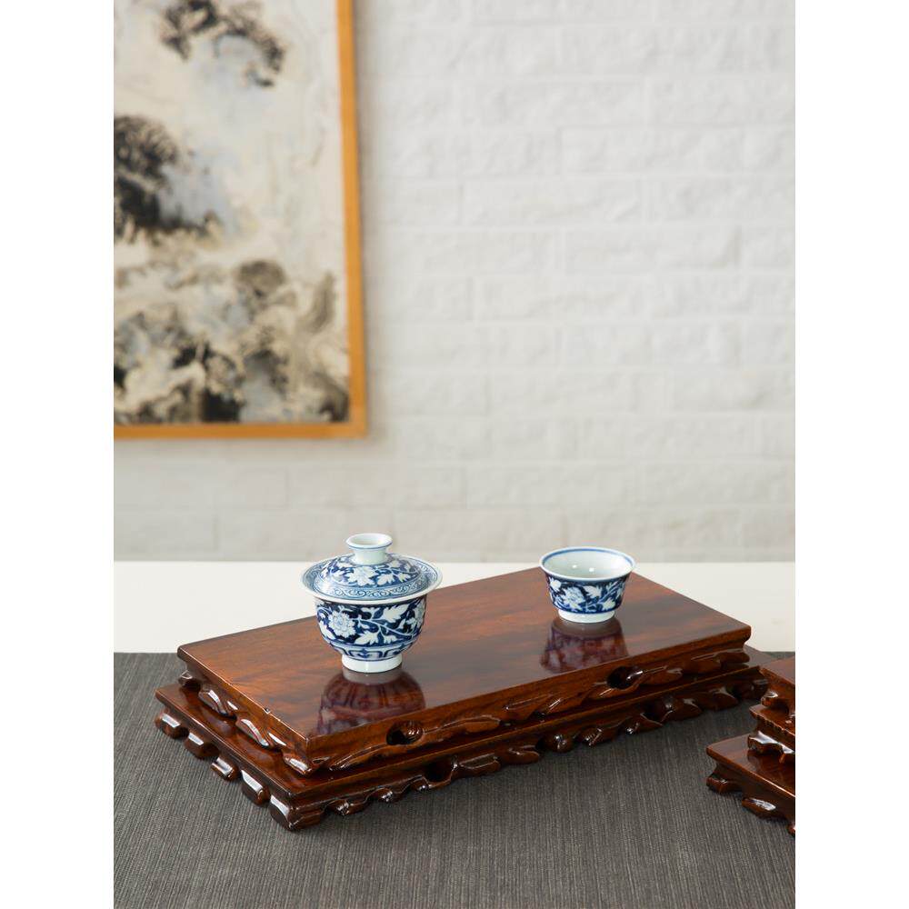长方形实木根雕底座奇石铜器古玩茶盘工艺品客厅摆件木头底托架子