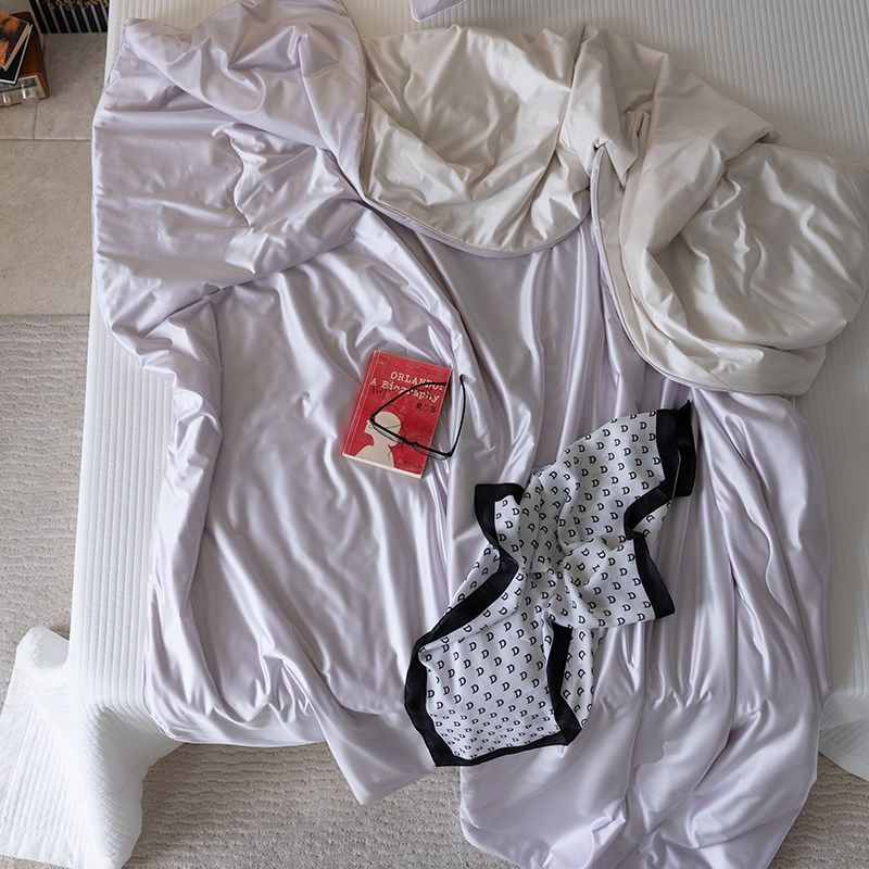 缎感冰皮~夏季纯色凉感高定夏被 20%桑蚕丝夏凉被学生宿舍空调被,床上用品,化纤被,淘宝优惠券,粉丝福利购,淘宝优惠卷