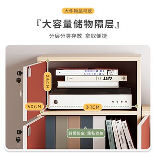 家用柜子储物柜落地多层靠墙收纳柜客厅置物柜楼道走廊带锁小柜子