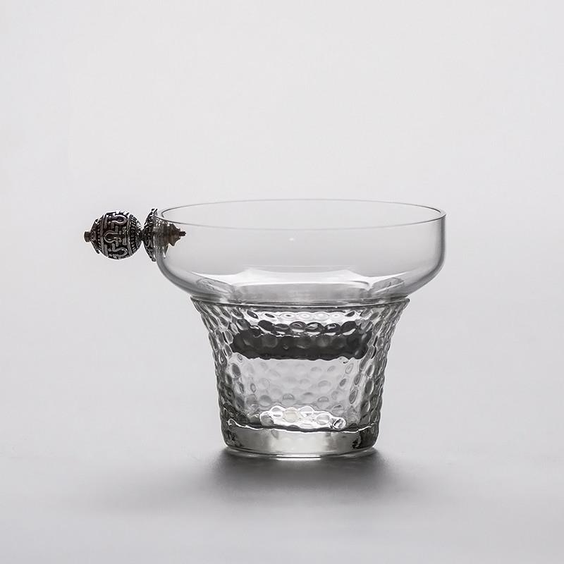 藏银功夫茶具配件耐热玻璃茶漏茶滤茶滤网茶隔茶叶过滤器茶水分离