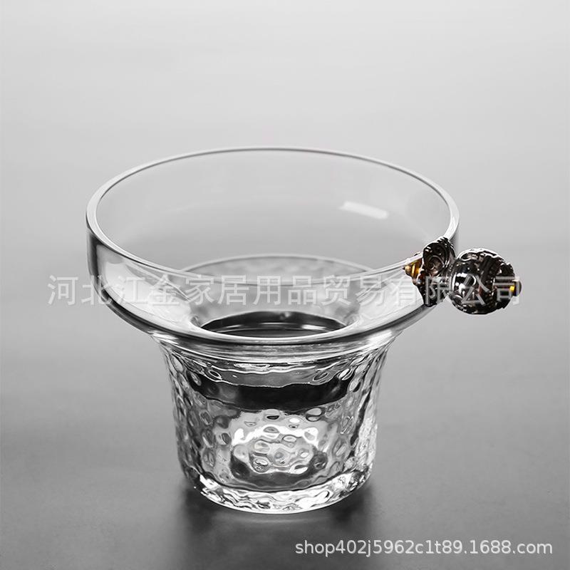 创意耐热透明玻璃茶漏茶滤公道杯漏斗套装不锈钢茶叶过滤网滤茶器