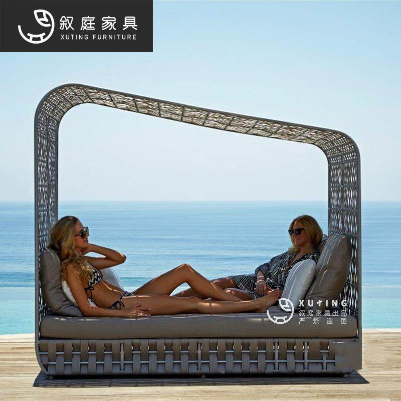 外藤沙圆发创意设计师别大墅庭院藤编沙发户室5-11-1外型仿藤沙发