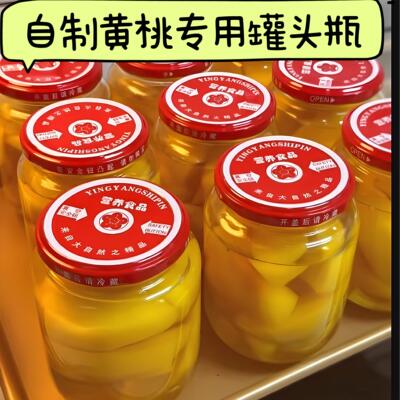 玻璃瓶子密封罐做水果罐头空瓶子带盖分装瓶耐热可蒸煮食品级无铅