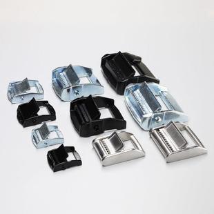 锌合金压扣不锈钢安全卡扣货物收紧扣黑电泳锁紧扣捆绑绳金属配件