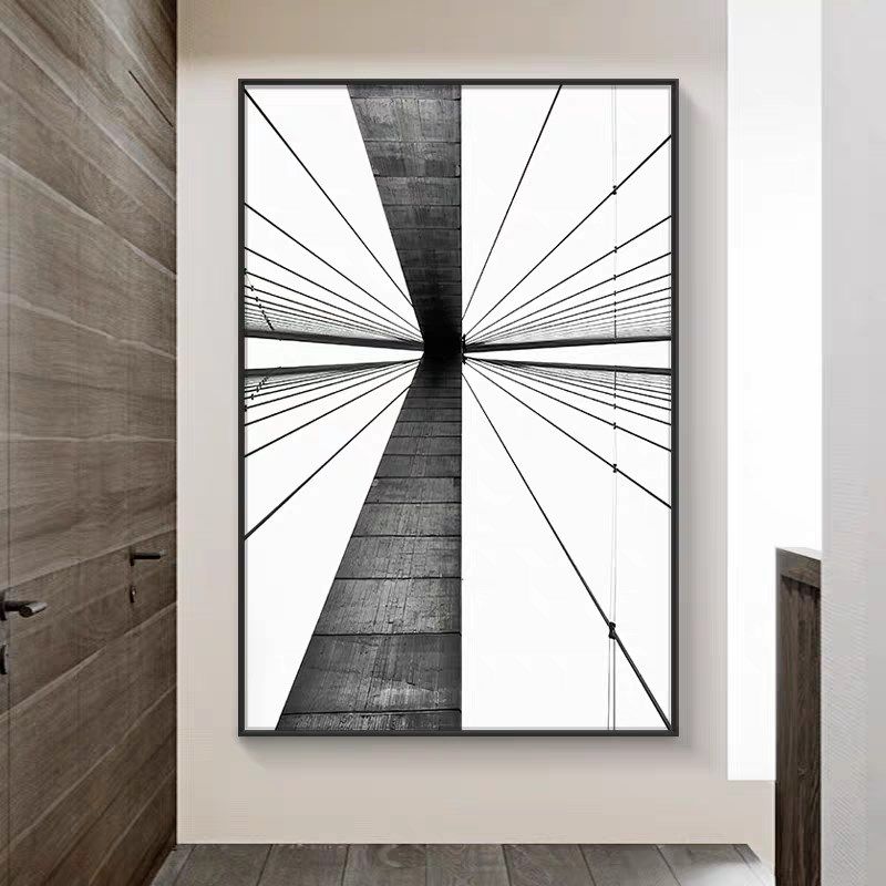 空间延伸玄关装饰画客厅黑白抽象办公室样板房间宾馆酒店墙壁挂画,家居饰品,现代装饰画,淘宝优惠券,粉丝福利购,淘宝优惠卷