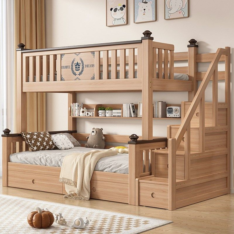 名轩阁鹅掌楸木上下床双层床儿童床可拆分高低床双层子母床上下铺,住宅家具,高低/子母床,淘宝优惠券,粉丝福利购,淘宝优惠卷