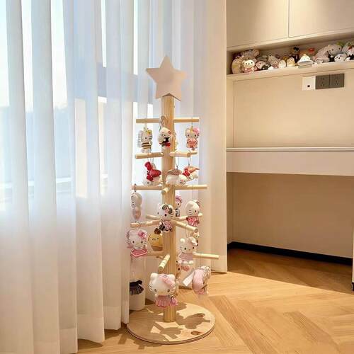 跨境木质娃娃展示架儿童房间落地式毛绒玩具展示架手玩偶陈列架