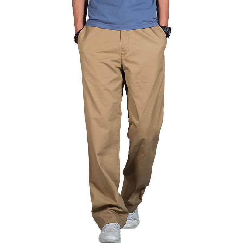 秋冬休闲裤男宽松 加肥加大码男装裤子 纯棉休闲男裤直筒薄款潮