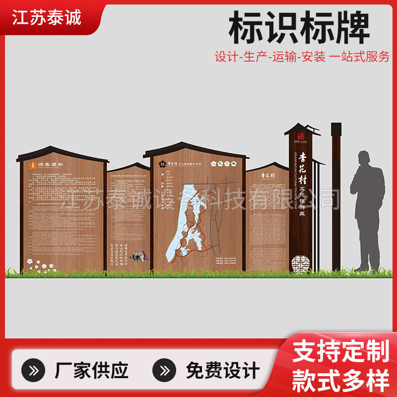 景区导视牌户外景观标识牌旅游景观标牌公园指示牌园林防腐木标牌