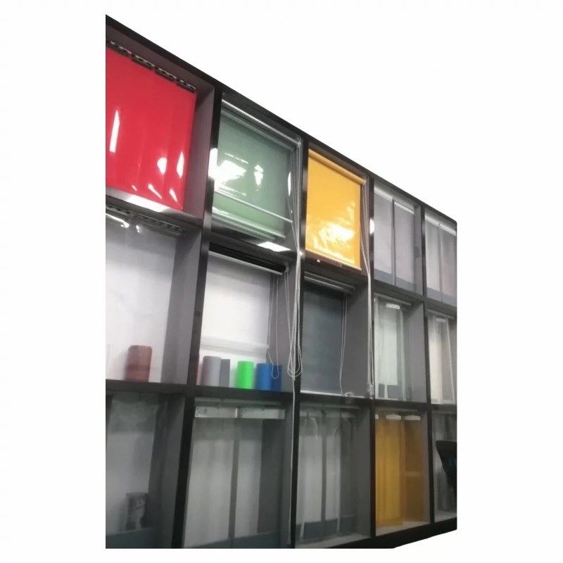 免打孔透明pvc卷帘挡风防雨防尘阳台室内空调隔断帘拉珠升降卷帘