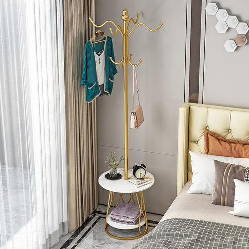 挂衣架落地卧室床头床尾床边晚上放衣服的神器隔夜衣收纳衣帽架子