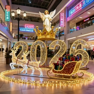 春节主题装饰花灯2026数字造型LED灯展商场美陈道具新款定制