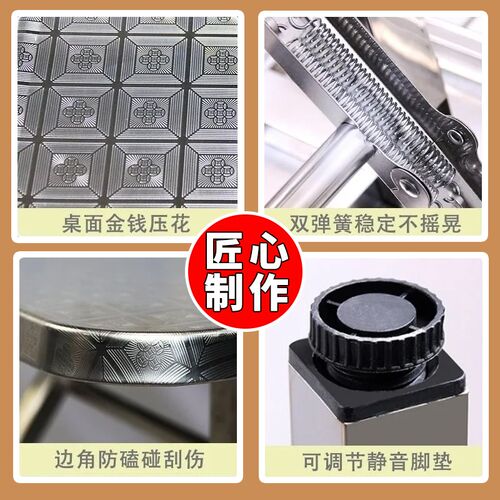 不锈钢折叠桌户外摆摊餐桌家用饭桌子简易便携式正方形小方桌