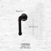 美式 创意工程水管金属拉手北欧简黑色三孔抽屉衣柜门把手复古做旧