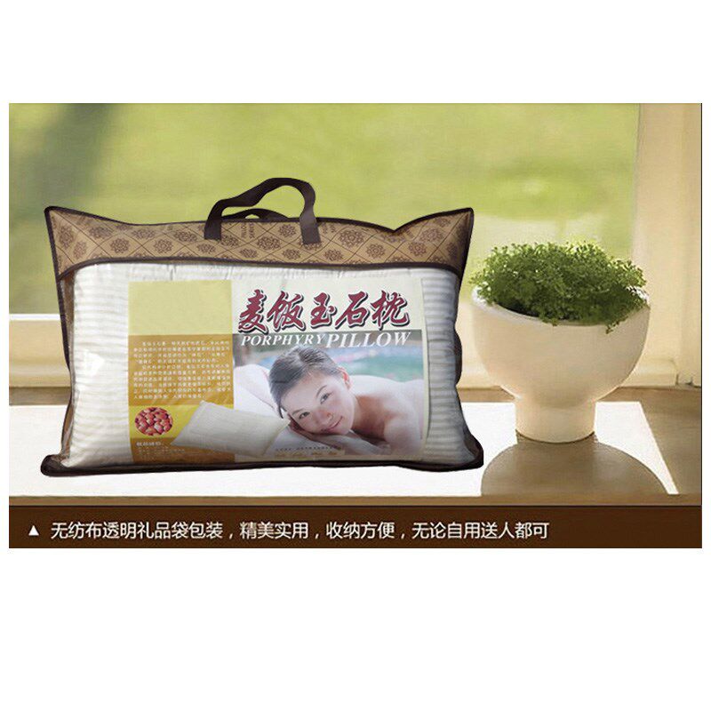 枕头芯 枕芯 透气单人三维棉麦饭石40*60家用枕一个