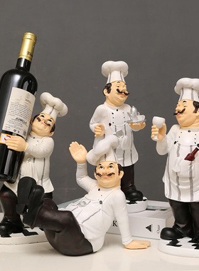 创意厨房厨师小摆件餐厅饭店前台餐桌家居装饰品蛋糕酒店轻奢摆设