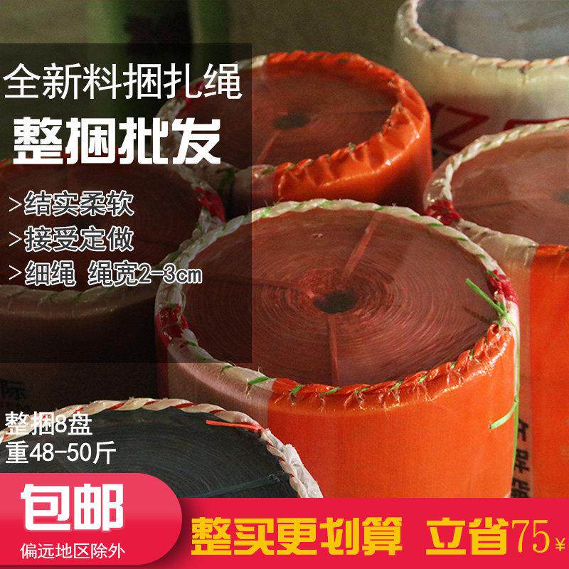塑邦塑料绳透亮尼龙绳打包绳捆绑绳子撕裂带缠绕绳细绳8盘约50斤