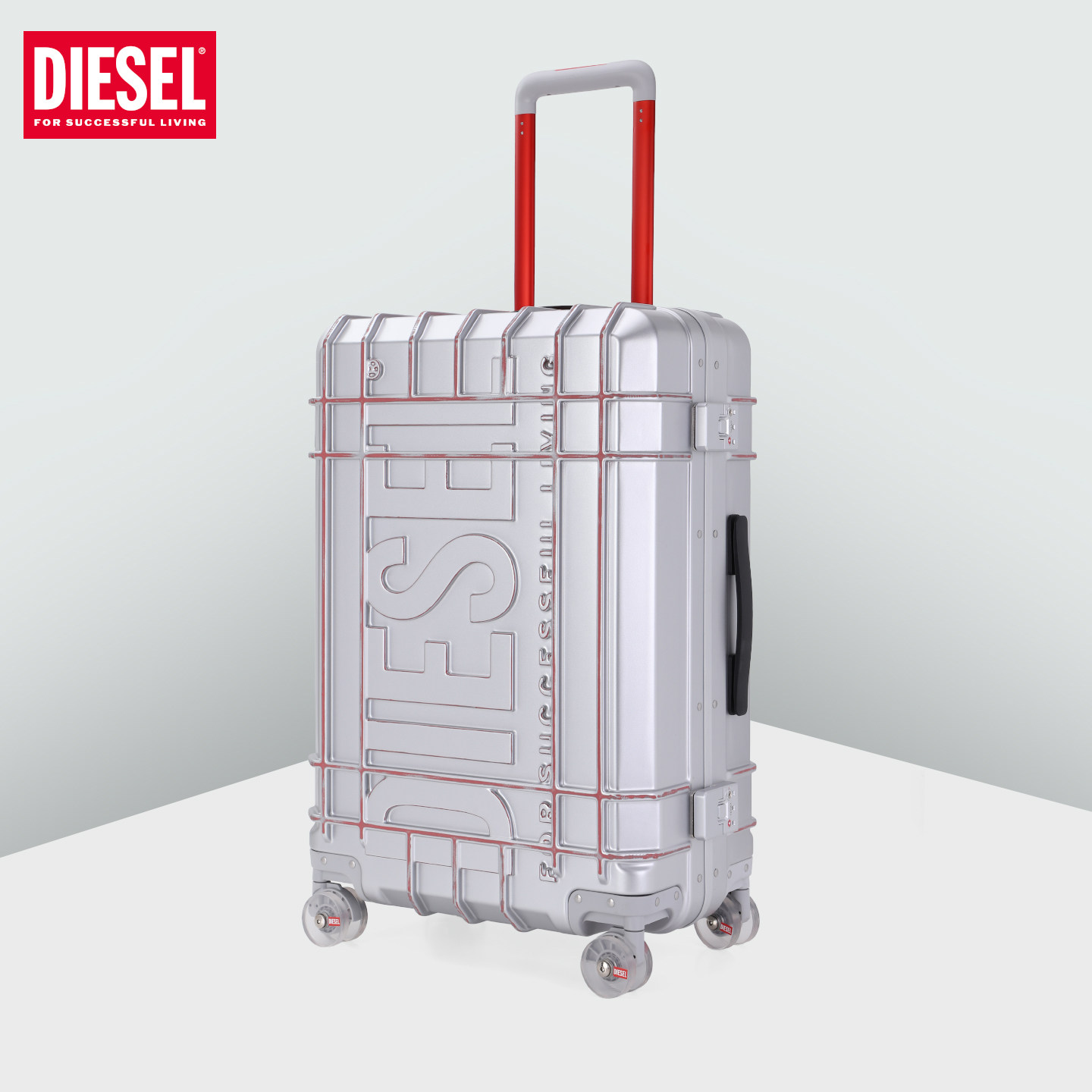 DIESEL迪赛PC万向轮大容量拉杆箱图片