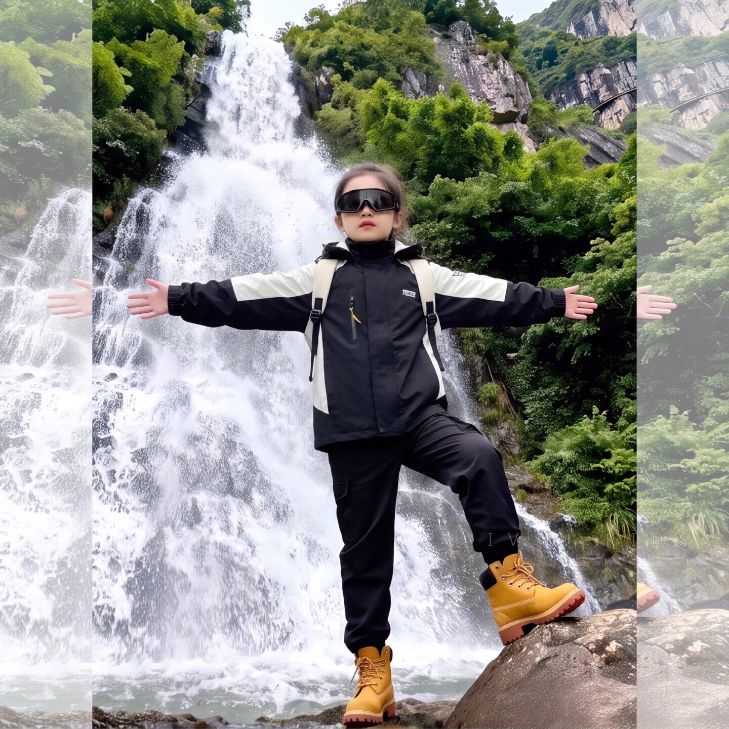 女童冲锋衣三合一可拆卸秋冬款女