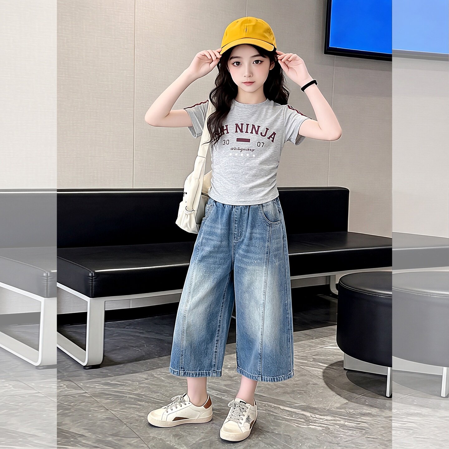 2026夏女童松紧腰阔腿