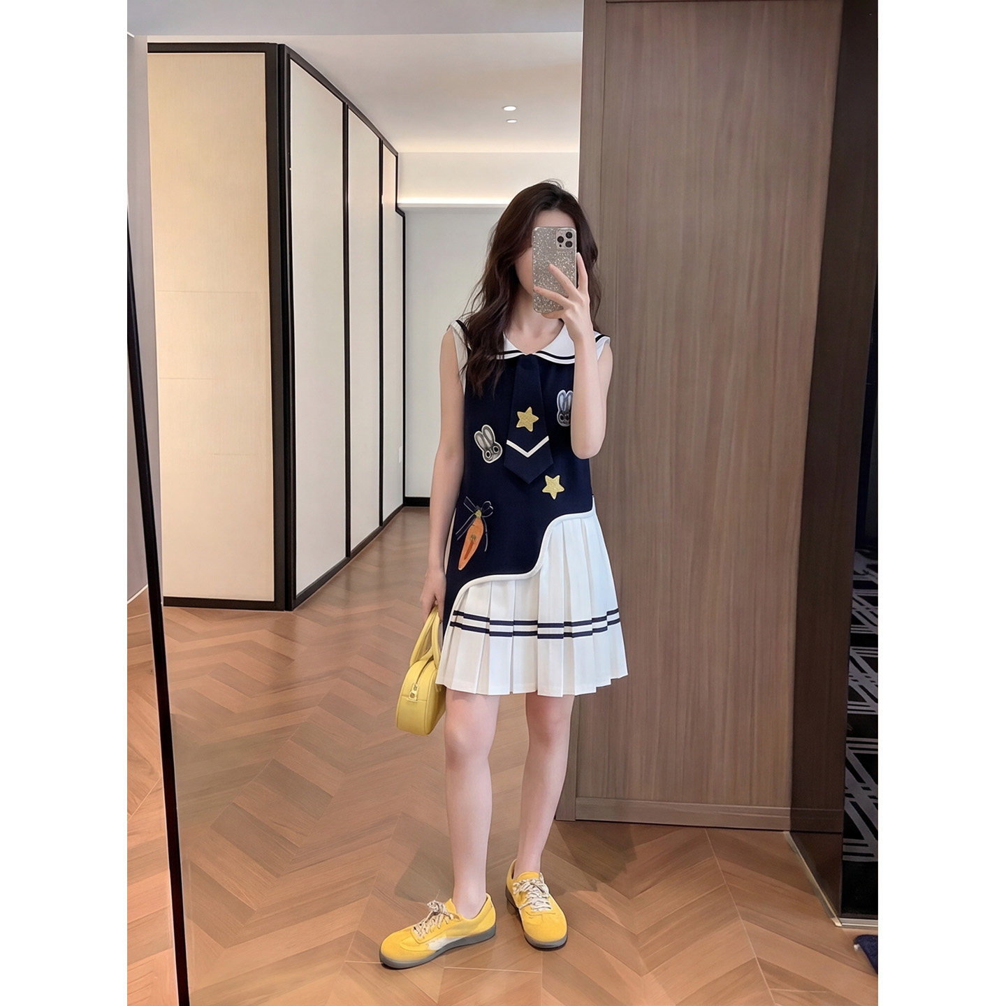 女童朱迪警官连衣裙夏季2026新款儿童中长款裙子女孩夏装Polo裙