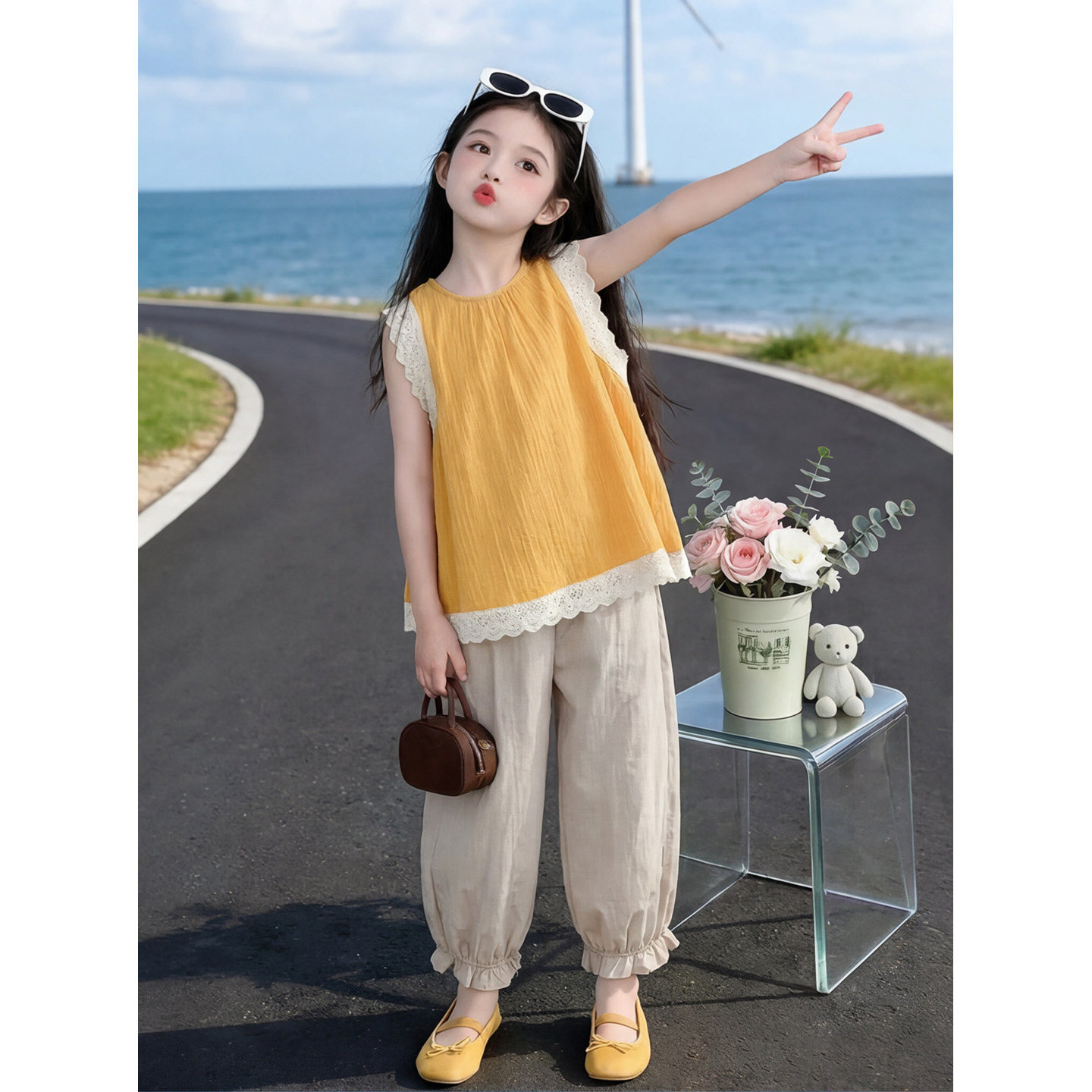 女童夏装套装2026新款洋气儿童