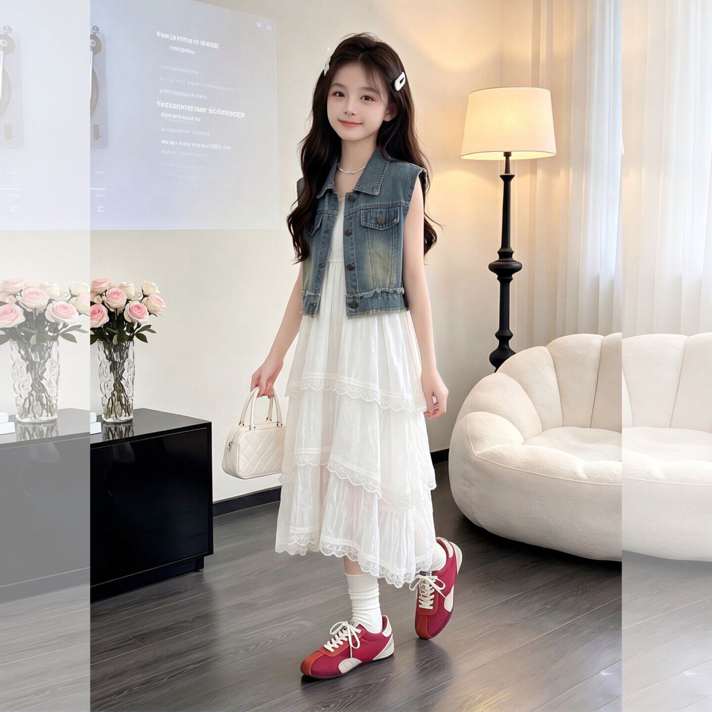 2026新款女童夏季韩系蛋糕套装裙