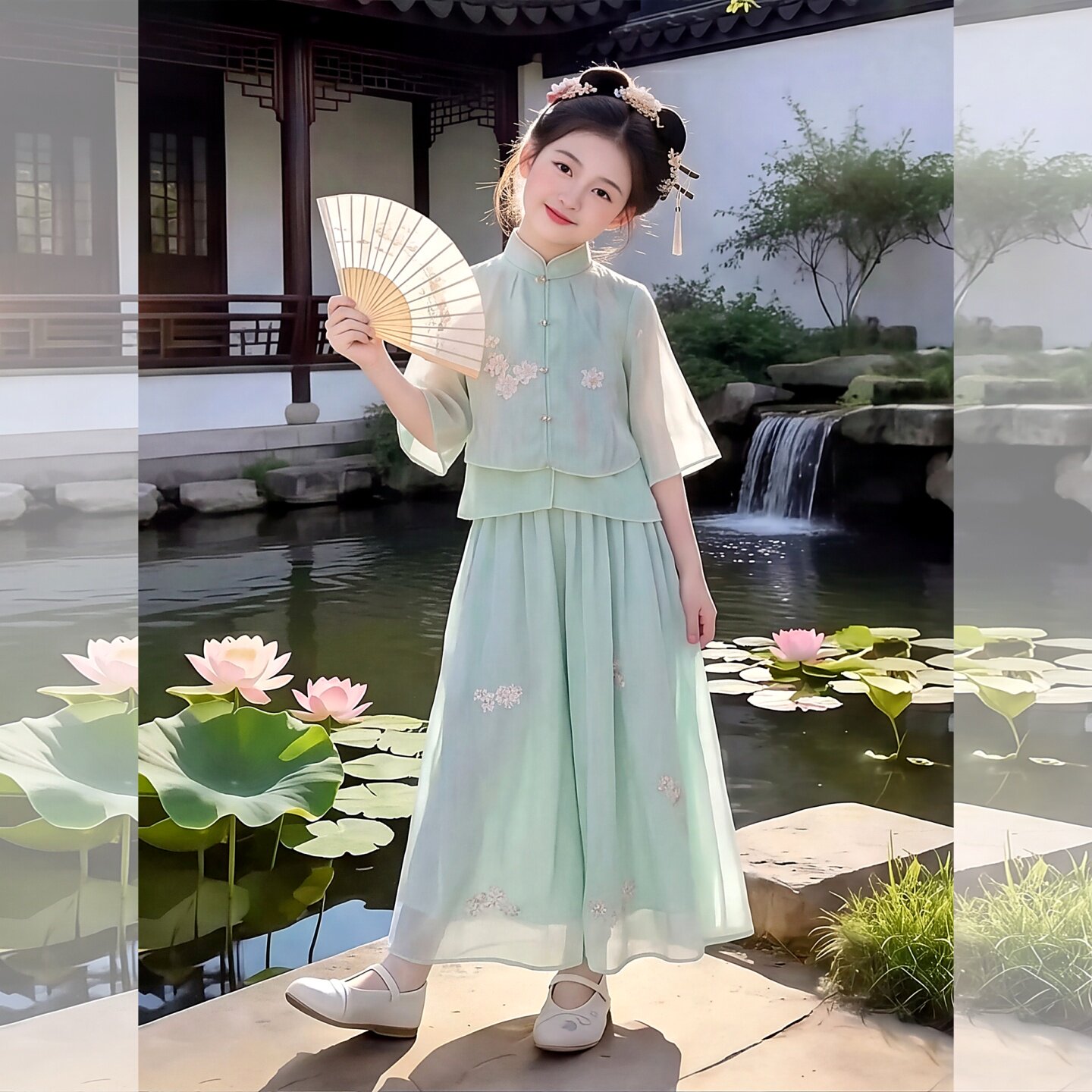 女童夏装新中式国风两件套2026新