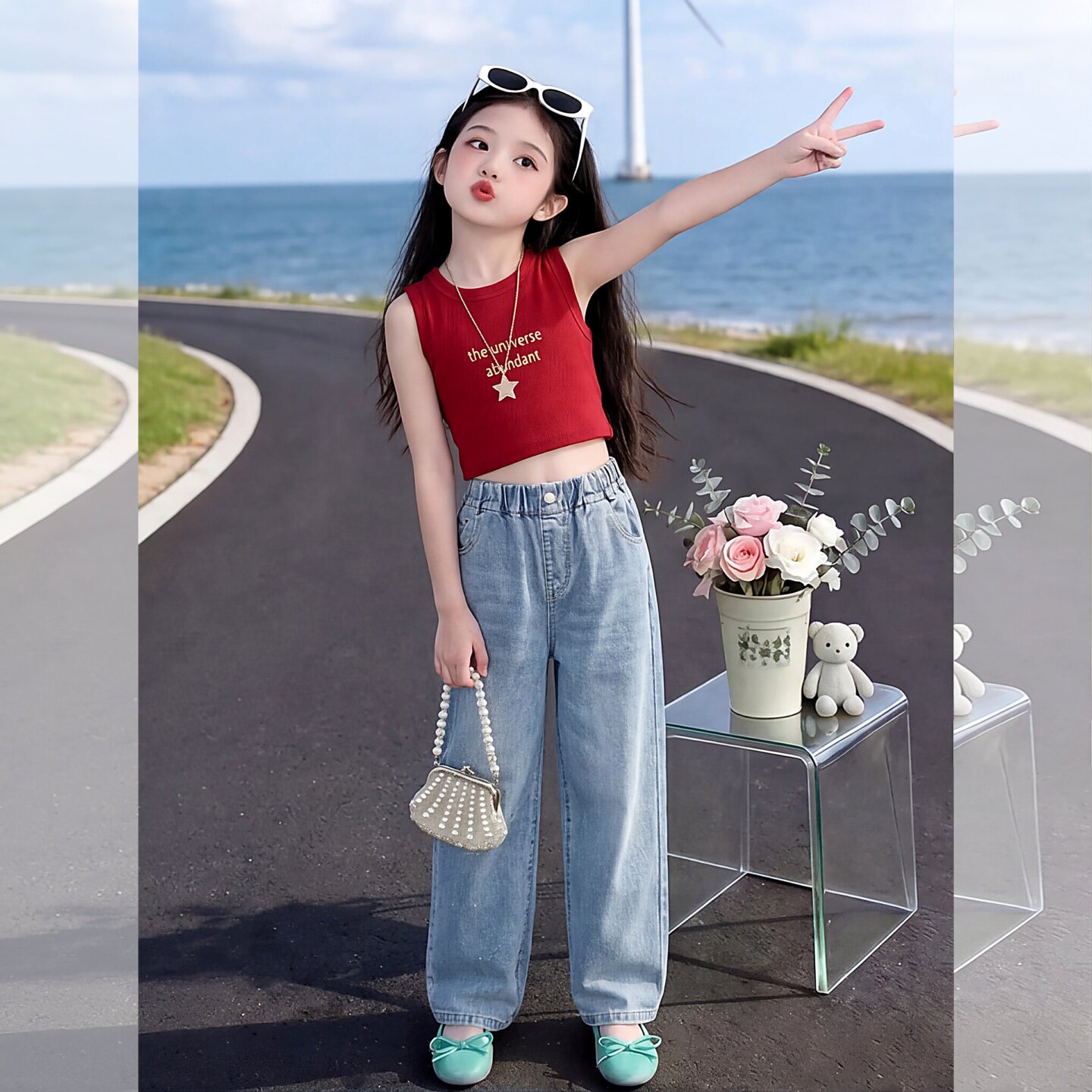 女童裤子夏薄款2026新款洋气儿童